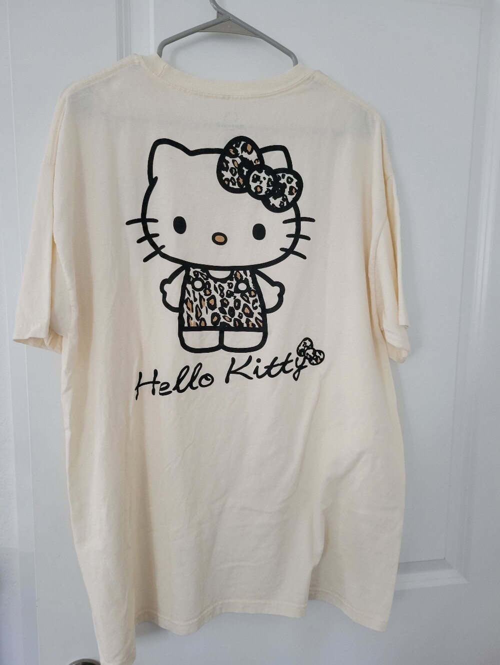 Hello Kitty Cream Tee with Leopard Bow and Dress